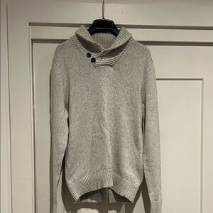 Banana Republic Gray Shawl Collar Sweater